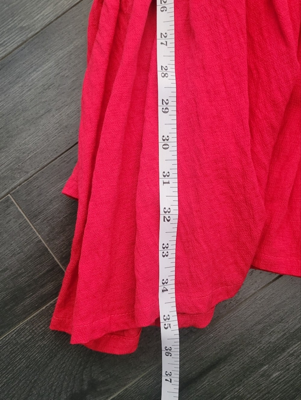 EMMA KNUDSEN Jilly Dress Size M Red Made In Canada Limitied Edition Ruffle Hem - Picture 10 of 10